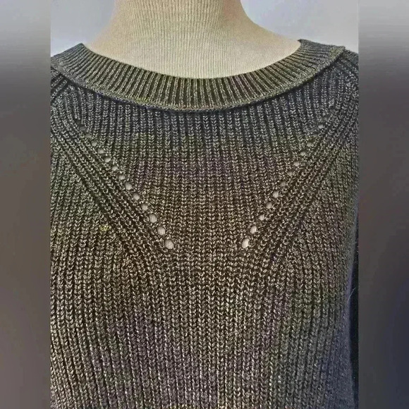 MARC CAIN gold/ black wool and  cashmere sweater. Size N2 (US 6) - Picture 5 of 14